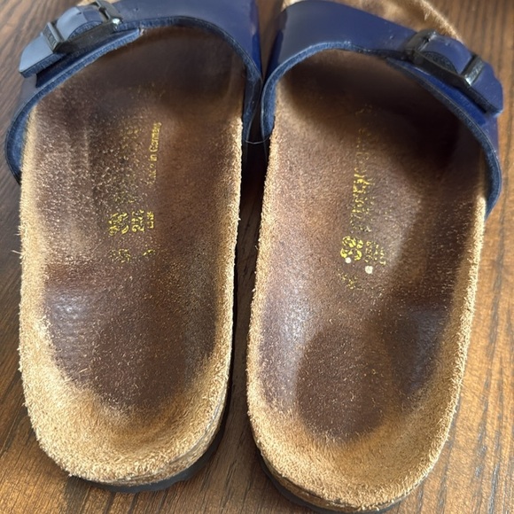 Birkenstock Birko-Flor Madrid Patent Leather - Navy size 39 US 8-8.5 - Picture 2 of 5